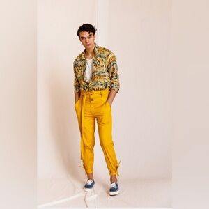 Highwaisted Dagoed pants yellow (M/L) Dante Men by Yorgos Karavas